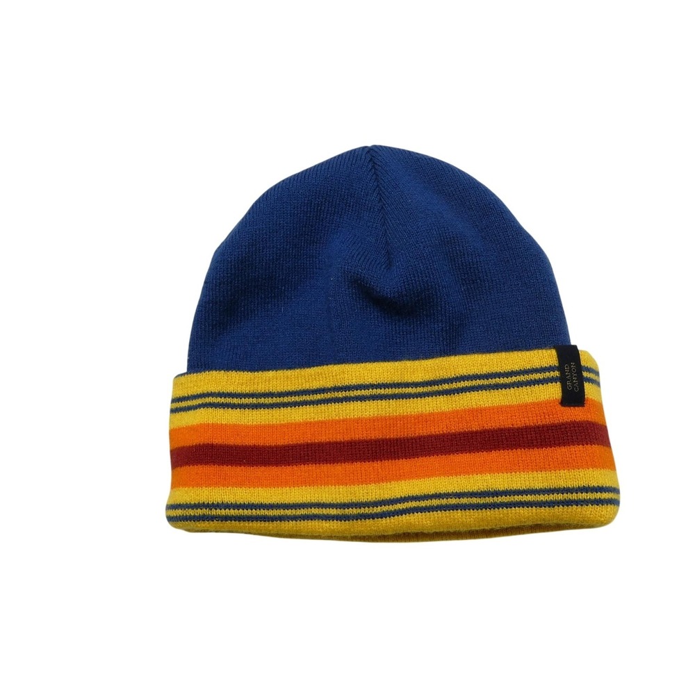 Pendleton Hat Beanie Fitted Mens One Size Blue Grand Canyon Stripe Knit Winter